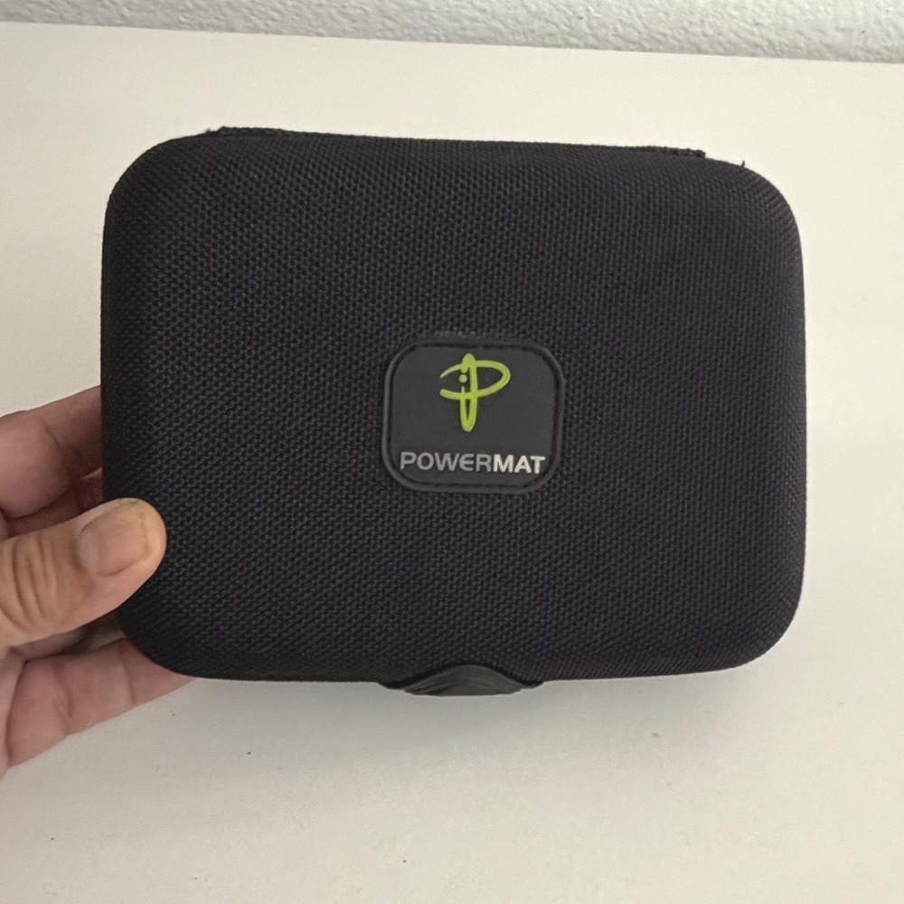 Powermat Black Hard Shell Protective Travel Case Electronics Organizer Bag